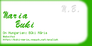 maria buki business card