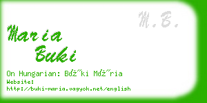 maria buki business card